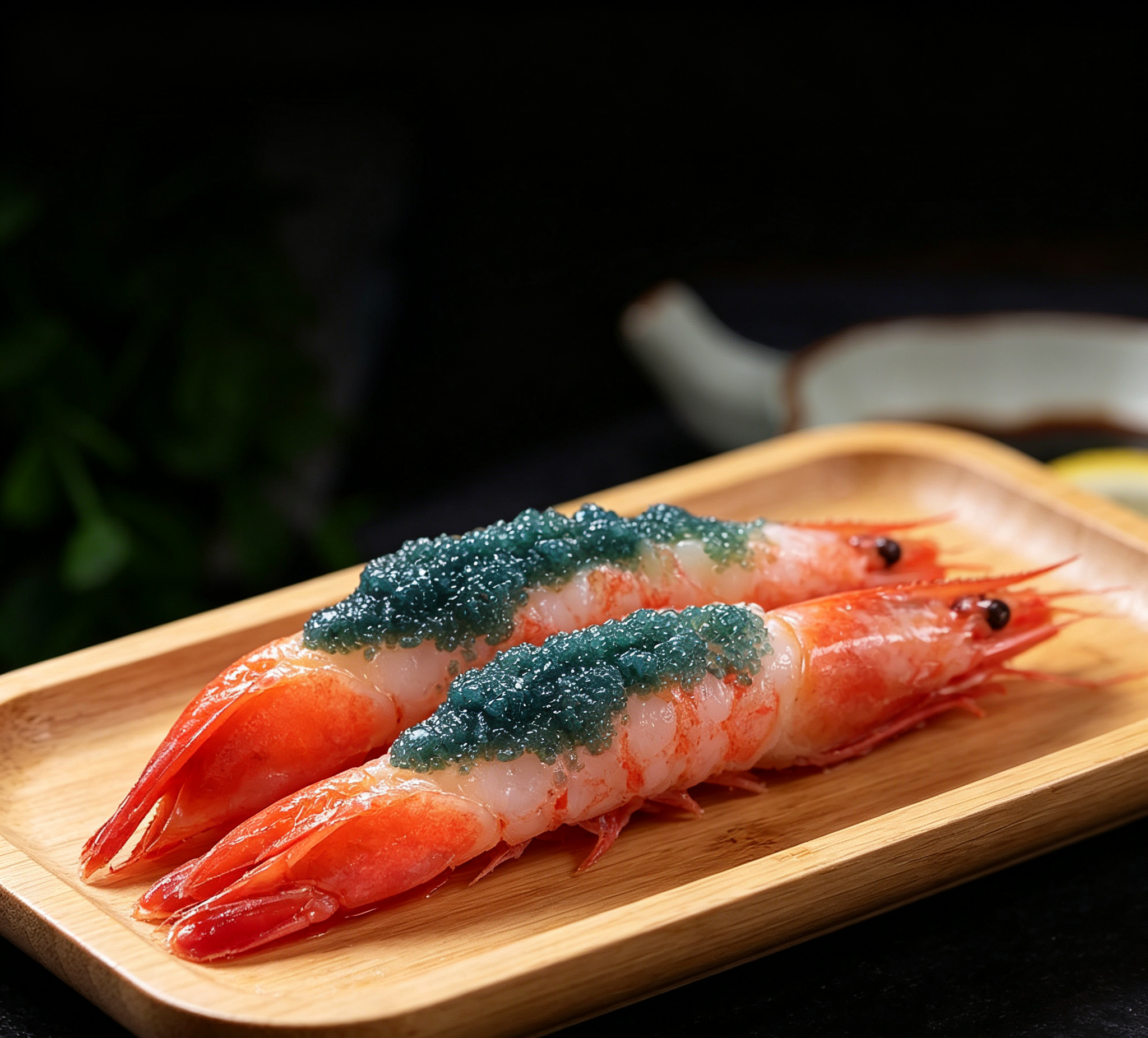 Royal Shrimp Sushi with Truffle Caviar: A Gourmet Delight