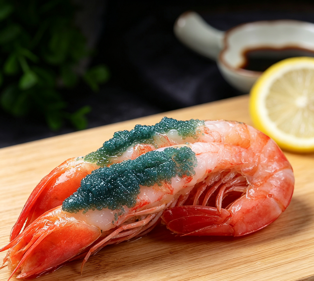 Royal Shrimp Sushi with Truffle Caviar: A Gourmet Delight